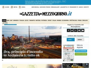 Screenshot sito: La Gazzetta del Mezzogiorno
