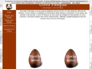 Screenshot sito: Uovopasqua.it