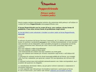 Screenshot sito: Pepperfriends