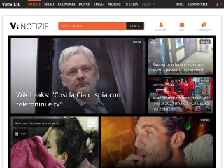 Screenshot sito: Virgilio news