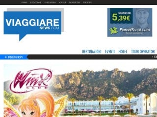 Screenshot sito: Viaggiarenews.com