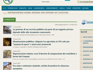 Screenshot sito: Ediliziaurbanistica.it