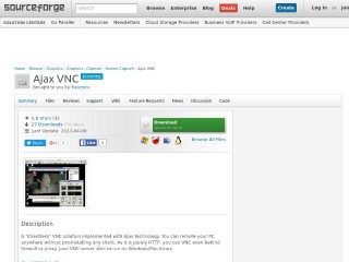 Screenshot sito: AjaxVNC