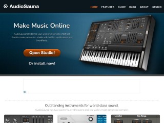 Screenshot sito: Audiosauna
