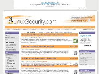 Screenshot sito: Linuxsecurity.com