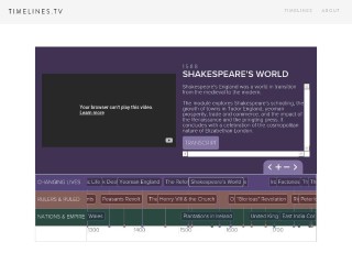Screenshot sito: Timelines.tv
