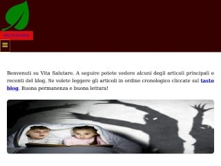 Screenshot sito: Vita salutare