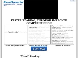 Screenshot sito: Readspeeder