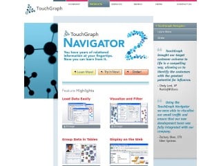 Screenshot sito: TouchGraph