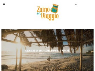 Screenshot sito: Zaino in viaggio