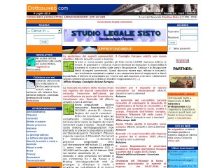 Screenshot sito: Dirittosuweb.com