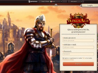 Screenshot sito: Kingsage