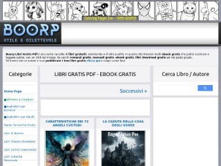 Screenshot sito: Boorp Libri Gratis