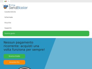 Screenshot sito: SendBlaster