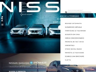 Screenshot sito: Nissan