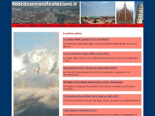 Screenshot sito: Toscana Manifestazioni