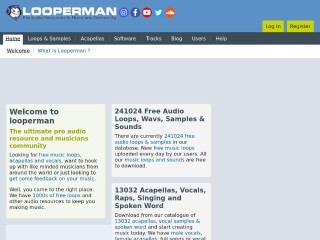 Screenshot sito: Looperman.com