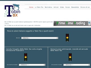 Screenshot sito: Tobin-Tax.it