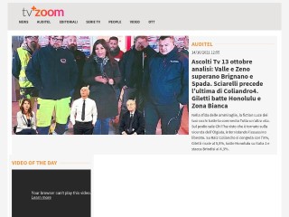 Screenshot sito: TVzoom.it