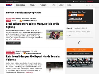 Screenshot sito: Honda Racing Corporation