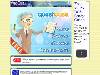 Screenshot sito: WebQuiz.it