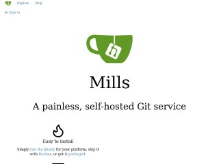 Screenshot sito: Mills