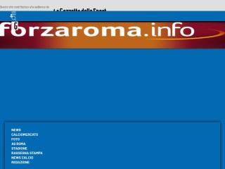 Screenshot sito: ForzaRoma.info