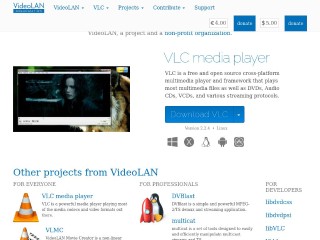 Screenshot sito: VideoLAN