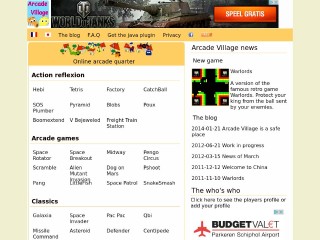 Screenshot sito: Arcade village