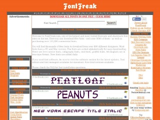 Screenshot sito: Font Freak