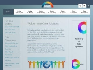 Screenshot sito: ColorMatters