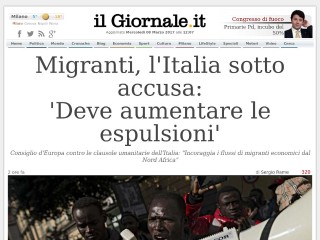 Screenshot sito: Il Giornale