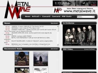 Screenshot sito: Metalwave.it