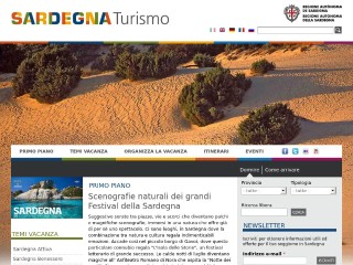 Screenshot sito: SardegnaTurismo.it