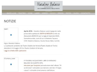 Screenshot sito: Natalino Balasso