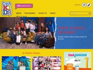 Screenshot sito: Dea Kids