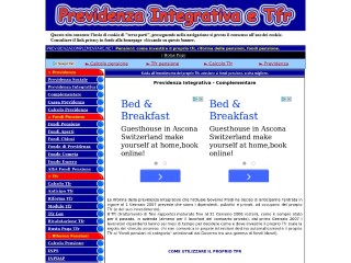 Screenshot sito: Previdenza Complementare