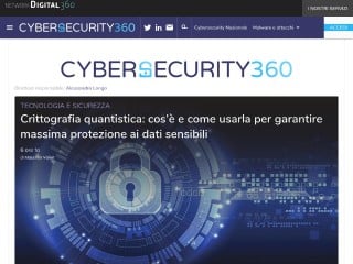 Screenshot sito: Cybersecurity360