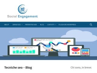 Screenshot sito: Social Engagement Blog