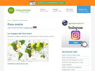 Screenshot sito: Fuso Orario Tool