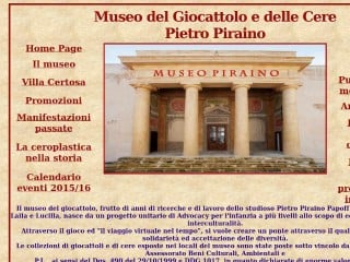 Screenshot sito: Museo del Giocattolo