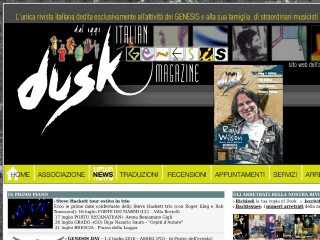 Screenshot sito: Dusk Italian Genesis Magazine