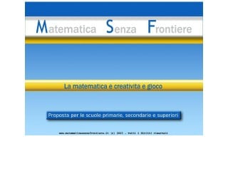 Screenshot sito: Matematica Senza Frontiere
