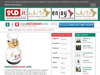 Screenshot sito: ItaliaRistoranti.info