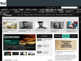 Screenshot sito: La Grande Guerra