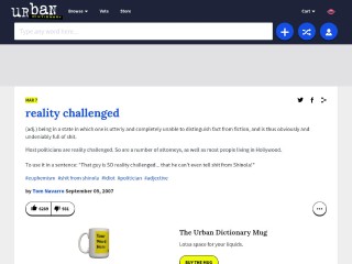 Screenshot sito: Urban Dictionary