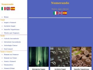 Screenshot sito: Numerando