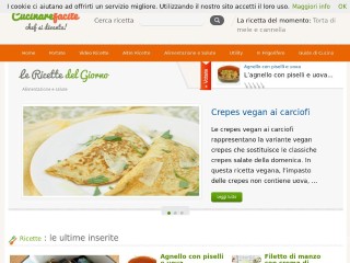 Screenshot sito: CucinareFacile