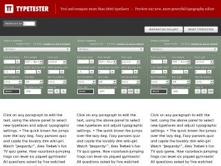 Screenshot sito: TypeTester