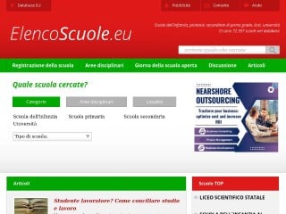 Screenshot sito: ElencoScuole.eu
